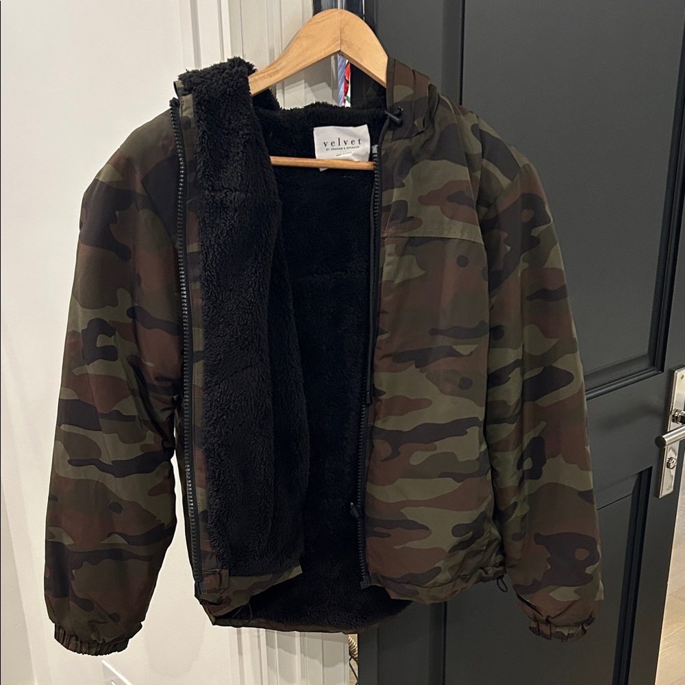 Velvet by Graham & Spencer Camouflage Jacket with Black Lining